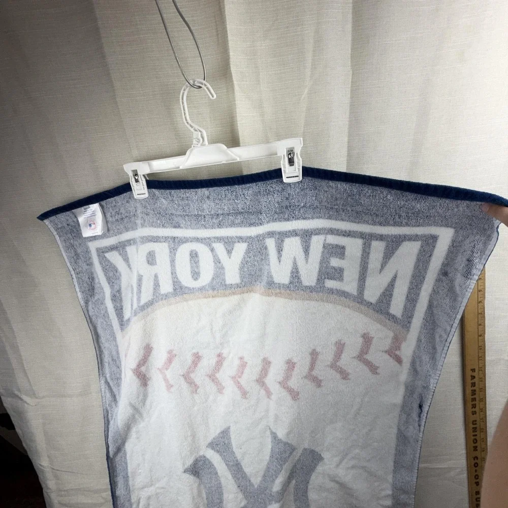 New York Yankees Beach Bath Towel‎ Blue MLB Baseball Cotton Biederlack One Size
